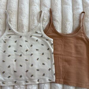 ARQ Bundle - Women's Camisoles in Cream Floral and Tan